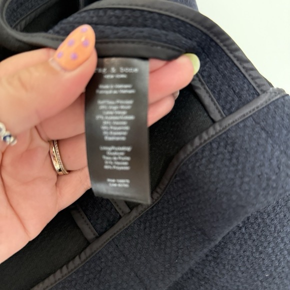 Rag & Bone Slade Cropped Textured Blazer Wool Blend Tailored Fit Blazer Size 4 - Picture 10 of 11